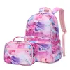 HBP New Cow Backpack Women's Clear Sweet Print Student Bag Zaino da donna Fashion Borsa da donna Set di due pezzi 220811