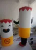 Adult Smoke Mascot Costume Cigarette Tobacco Mascot Fancy Dress Christmas for Halloween party event