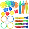 Ensemble de jouets de plongée pour enfants 1 jeu amusant Lancer de fusée de requin pour enfants Jeux d'été Accessoires de piscine 220715