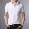 Masowe marki koszulki polo męskie 100% bawełniane lato Slim Fit Short Rękaw Solidny kolor chłopcy polo polo Casual Mens Ubranie 220727