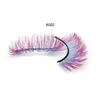 5 Pairs 3D Colored Mink Lashes Eyelashes Wholesale Custom Box Wispy Natural Long Thick Fluffy Colorful False Eyelashes Lash Extension Supplies Eye Makeup Tool