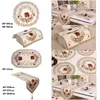 Retro Europees Pastorale geborduurde tafelkleed Doek Bloemstoffen Runner Home Kitchen Eetkamer Decoratie Decor 220615