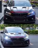 Bilkastare för Civic X FC1 FC2 FC5 20 16-2021 LED Diamond-strålkastare DRL Dynamiska Turn Signal Lamp Accessories Monteringsuppgradering