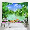 Art Blanket Curtain Hanging Home Bedroom Living Room Landscape Wall Carpet Nordic Decorative Wall Rugs Decoration J220804