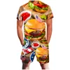 Men's Tracksuits Men Tuxedo Suits American Burger Suit Casual 3D Men's Printing Independence Flag Summer Day 3 N Mens Black Walking Suit