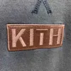 Tungt tygtvättat Kith Hoodie Men Kvinnor Högkvalitativa broderiboxtröjor Bomull Sweatshirts Inside Tag Label T220721