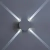 Wandmontierte, moderne Aluminium-Wandleuchte, rund/quadratisch gestaltet, 4 W, kaltweiße LED-Wandleuchte, Dekoration, Heimbeleuchtung