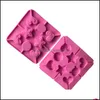 Bakning Mods Bakeware Kitchen Dining Bar Home Garden Love Five Pointed Star Sile Lollipop Molds Cake Mold utan stick RRB14635 Drop Deli