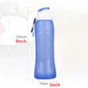 17 Unzen Outdoor-Sport-Wasserflasche aus lebensmittelechtem Silikon, faltbar, tragbar, für Reisen, Wasserkocher, faltbare Wasserflaschen, individueller Geschenkbecher