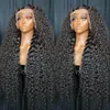 Lace Wigs 40 Inch Peuvian 13x6 Deep Wave Front Human Hair Water Curly Frontal Wig For Women Pre PluckedLace
