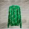 22ss Women designer Sweaters pineapple Jacquard casual Crew Neck long sleeve men wild top green S-2XL