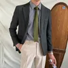 Chemises décontractées pour hommes printemps hommes britannique Plaid mâle Social Slim Fit à manches longues hommes d'affaires vêtements de cérémonie Blouses O261Men's