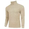 2021 Зимние новые мужские свитера свитера свитера высокий воротник ветропролита Эластичные моды теплые джемперы мужская одежда свитера L220726