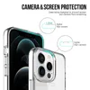 Anti-kras transparante telefoonhoesjes voor iPhone 15 14 Plus 13 Pro Max 12 11 XS XR Clear Back Cover TPU PC beschermhoes izeso