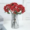 Dekorativa blommor kransar bär konstgjorda blommor falska röda bär julår dekor träd dekoration för homedecorative