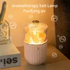 Kontor Hem USB Luftfuktare Yoga Aromaterapi Negativ Ion Saltlampa Led Laddning Färgglada Skrivbord Atmosfär Lampa Luftfuktare