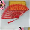 Party Favor Fournitures d'événements Festive Home Garden Dames Pliant Dentelle Main Fan Fans personnalisés de vieux décor de mariage pour l'ornement de décoration