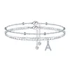 Ensemble de bracelets de cheville plaqués or véritable 14K pour femmes, bijoux de plage, hexagone, lettre initiale de l'alphabet AZ, clair Summer7074132, 2 pièces