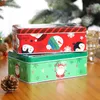 Stobag Årgåva Packaging Tin Box Merry Christmas Santa Claus Snögubbar med Clear Window Party Event Candy Cookies Favorites 220420