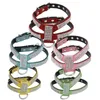 Hundkrage Leases Suede Rhinestone Harness valp glittrande kristallväst för små medelstora katter husdjur chihuahua poodle shih tzu y5gb