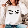 Kadın Hoodies Sweatshirts Kadın O yaka kirpikler Kirpikleri M Bir Günlük Kıyafet Kazakları Bayanlar Bahar Sonbahar Kış Kadınları Kadın Swea