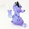 Bong per acqua in vetro Petty Intersting Dog Shape Bong Narghilè Dab Rig Beaker Bong Bubbler Pipe