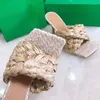 Tasarımcı-Kadın Vampur Dokuma Yüksek Topuklu Terlik Tasarımcı Ayakkabı Üstün Kaliteli Moda Rahat Çevirme Boyutu 35-42 Kutusu Ile