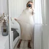 GIGOGOU Lâche Surdimensionné Long Tricot Femmes Droite Maxi Robe Automne Hiver Épais Chaud Midi Robes Twist Robes De Fête De Noël 220317