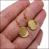 Arts And Crafts 12Mm Tray Bezel Cabochon Stone Earring Base Hook Blank Setting Components Round Pendant Ear Bases Findings Sports2010 Dhrw4