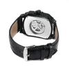 Armbandsur Black Watch Hollow Double Circle Pattern Mechanical Belt Men's and Women's White Watchwristwatches