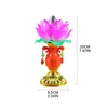 Lampes de table Lotus Light LED Lampe Golden Bouddhiste Bouddhisme Foi Supppy Prière Lightstable