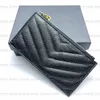 Top quality Genuine Leather Purse card holder wallet Men famous Women's Holders Luxurys designer long Coin Black Lambskin men Wallets Key Pocket Interior Slot
