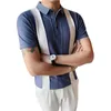 Polos masculinos Moda Block Block Shirt Men Clothing 2022 Pullover de malha curto Homme tops azul / preto 4xl-S Mild22