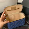 France Classical Mini Vanity Cosmetic Case Denim Box Bags Gold Crush Ball Crossbody Shoulder Luxury Designer Womens Handbags