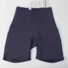 Lu-10 Terno de ioga Align Esportes femininos Shorts de ioga de cintura alta Calças de 4 pontas Correndo fitness Academia Roupa íntima leggings de treino