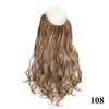 24 inch Loop Micro Ring Hair Extensions Fish Line Hairpieces No Clip Synthetic Wholesale Fake Hairs