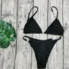Women Sexy Bikinis Set Designer Crystal Letter Bikini Solid Color Quick Drying Swimsuit Deep V Neck Bathing Suit