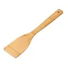 Spatule en bambou Bambou naturel Spatules de cuisine en bois Porte-cuillère Ustensiles de cuisine Dîner Nourriture Wok Pelle Accessoires de cuisine sxaug15