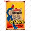 Vintage Ricard Beer Plack Metal Tin Sign Absolut Wine Poster Dekorativ väggkonst klistermärke Retro Plate Pub Club Bar Decor3339917