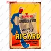 Vintage Ricard Birra Targa in metallo Targa in metallo Absolut Wine Poster Decorativo Wall Art Sticker Piastra retrò Pub Club Bar Decor2519787