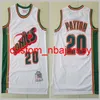 Basketball Gary Payton Jersey 20 Kevin Durant 35 Shawn Kemp 40 Red White Green Team Brepwable Throwback Vintage S-xxl