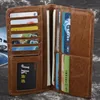 Plånböcker Foreign Handel Supply Men's First Layer Cowhide Wallet Retro Oil Wax Leather Coin Multi-kort plånboketter