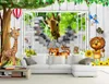 Pas 3D muurschildering foto behang aan voor muren dieren cartoon kinderkamer woonkamer decoratie achtergrond muur niet-geweven wallpapers muurschilderingen