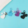 Engraved Heart Pendant Alloy Bell Keychain Jewelry Creative PU Leather Backpack Bag Charm Accessories Birthday Anniversary Gifts 12 Colors Express Love