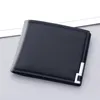 Wallets Men Soft PU Leather Black White Solid Color Simple Short Ultra-thin Small Multi-card Slots Card Holder Coin PurseWallets