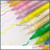 Акриловая краска ручки Постоянная краски 12 Цвет/набор для бумажного холста