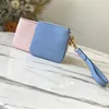 Ladies Colorful Clutch Trio p Canvas Leather 3 Different Small Mini Round Rectangle Summer Wristband Zipper Letter Wallet