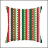 Travesseiro de travesseiro de Natal travesseiro 45x45cm Elk Santa Claus Snowman v DHKL8