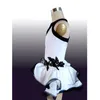 스테이지 착용 레이스 스팽글 발레 드레스 레오타드, 치어 리더 체조 의상 치어 리더 화이트 블랙, 재즈 댄스 크로스 백