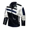 Männer Winter Leder Jacken Casual Mantel Herren Mode Motorrad Jacke Faux Mäntel Männlichen Fleece Warme Slim Fit Bomber Oberbekleidung 220812